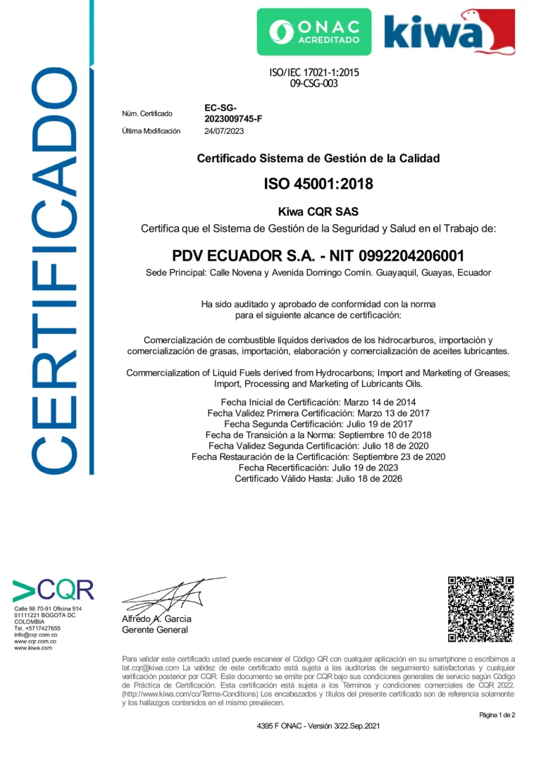 ORIGINAL ISO 45001 2018 PDV ECUADOR S.A.-01
